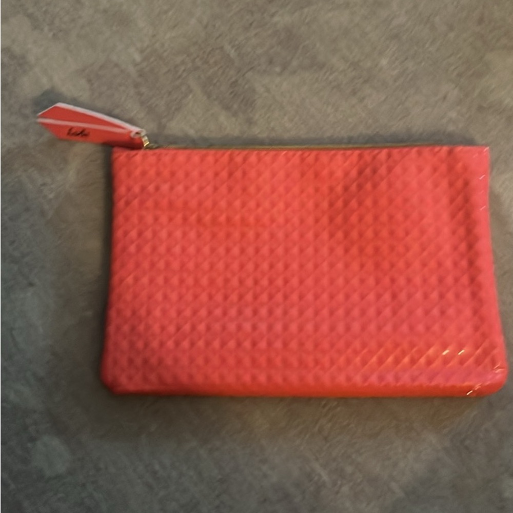 Ipsy Coral Quilted Pouch